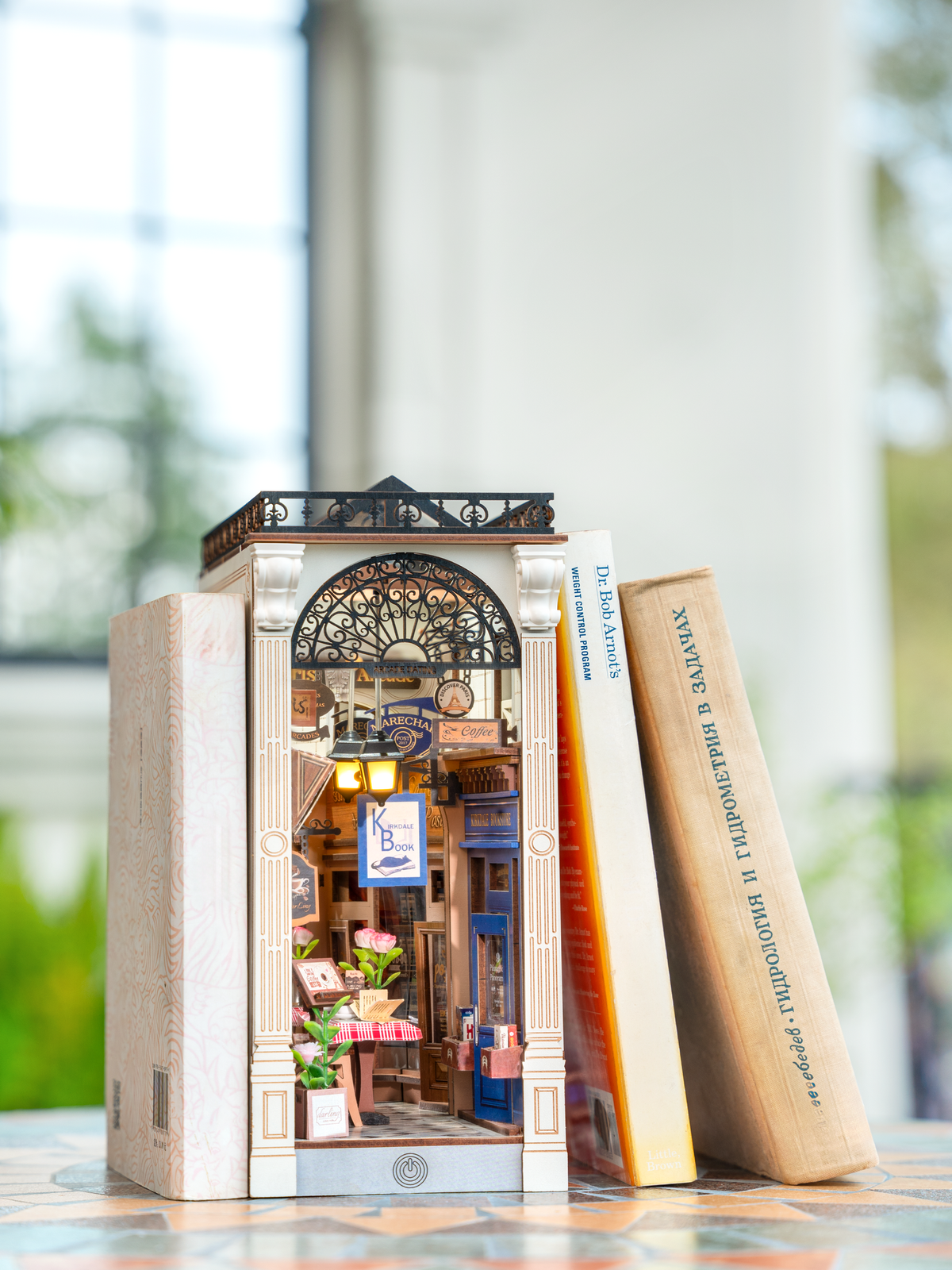 DIY Book Nook Kit: Paris Arcade Date with Dust Cover