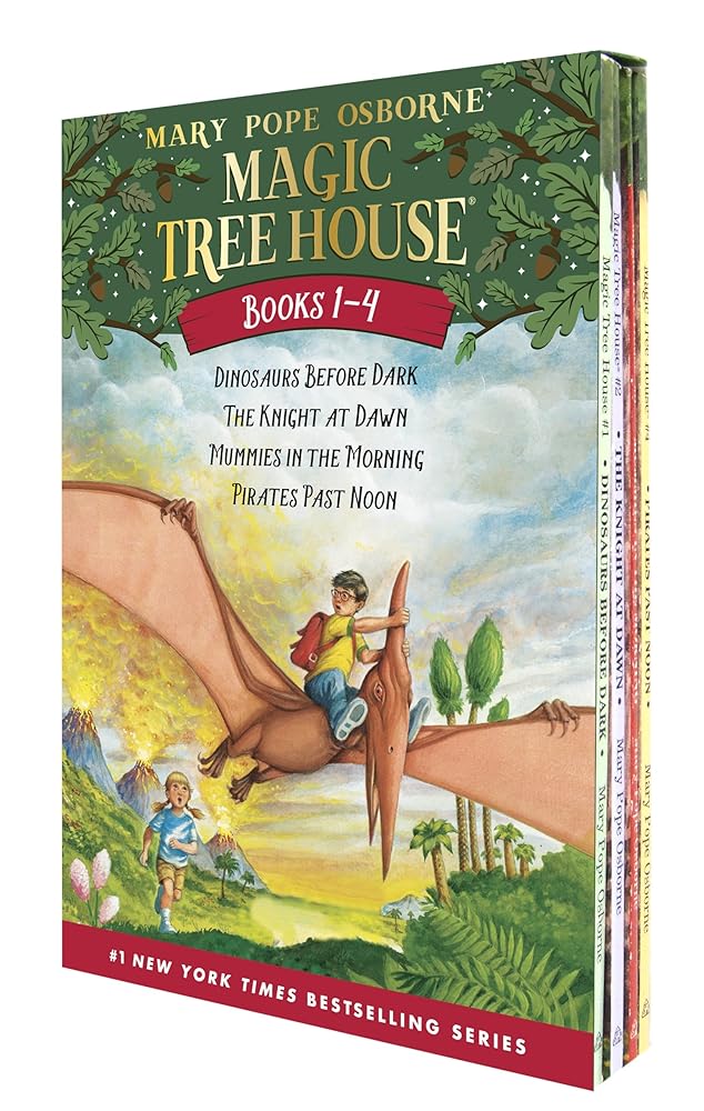 Magic Tree House Boxed Set, Books 1-4: Dinosaurs Before Dark, The Knight at Dawn, Mummies in the Morning, and Pirates Past Noon cover image