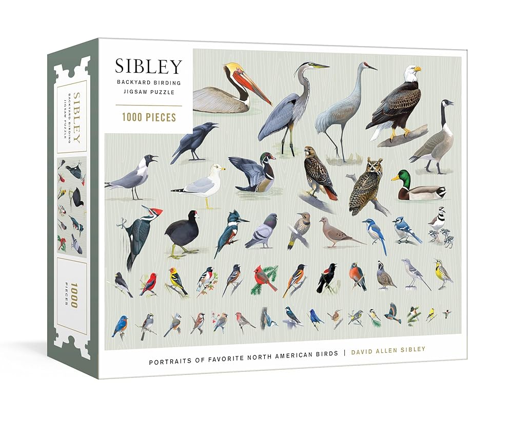 Sibley Backyard Birding Puzzle: 1000-Piece Jigsaw Puzzle with Portraits of Favorite North American Birds : Jigsaw Puzzles for Adults cover image