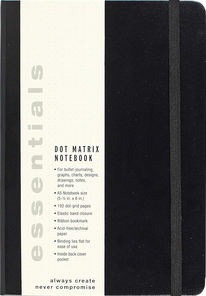 Essentials Dot Matrix Notebook, A5 size cover image