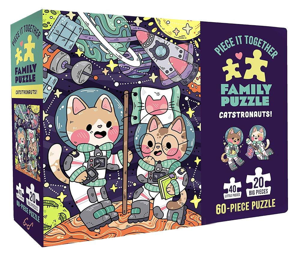 Chronicle Books Piece It Together Family Puzzle: Catstronauts!, 1 EA cover image