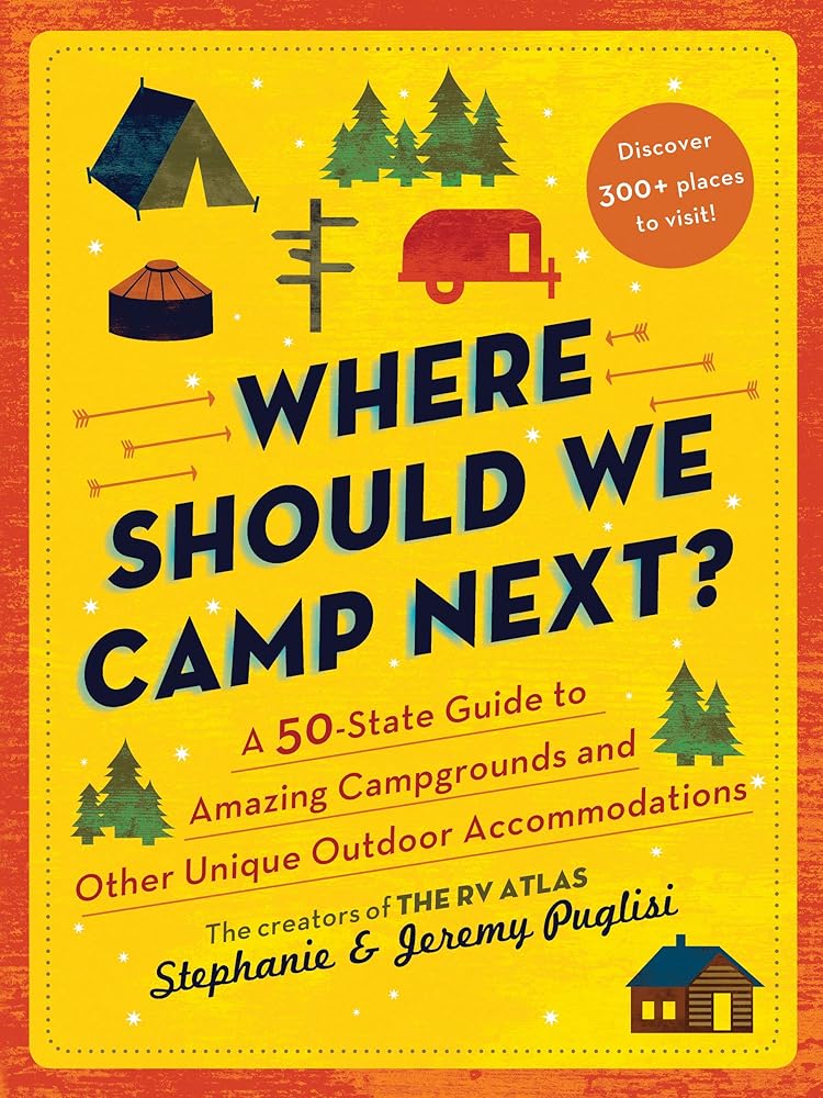 Where Should We Camp Next?: A 50-State Guide to Amazing Campgrounds and Other Unique Outdoor Accommodations (Father's Day Gift for Dad, RV or Camping Trip Guide for a Family-Friendly Summer Vacation) cover image