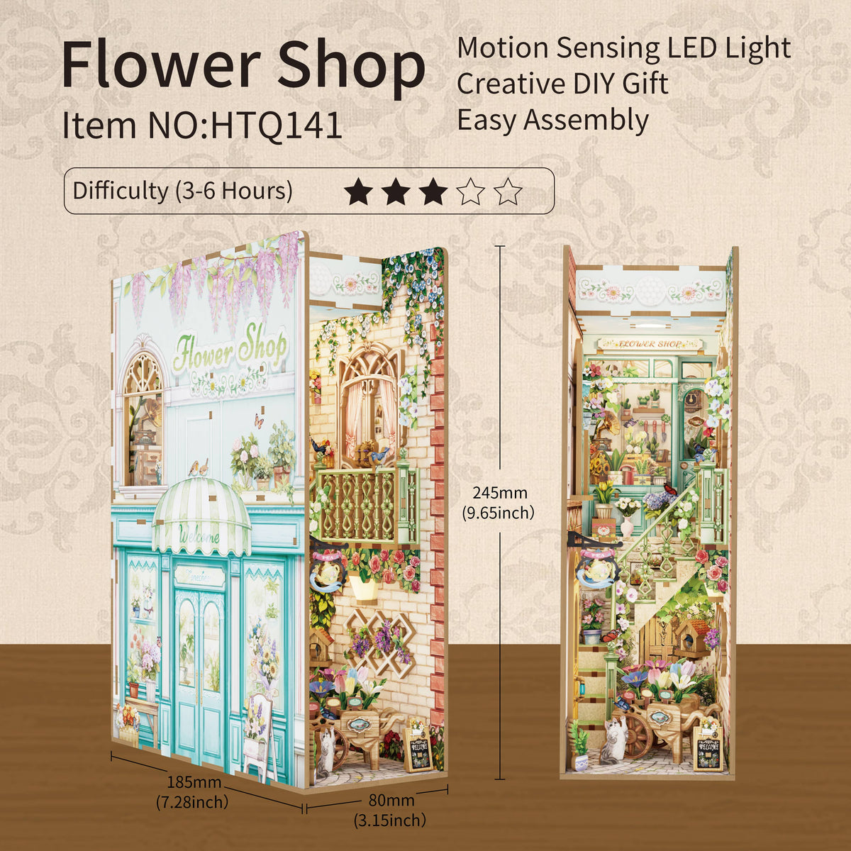 DIY Book Nook Kit: Flower Shop
