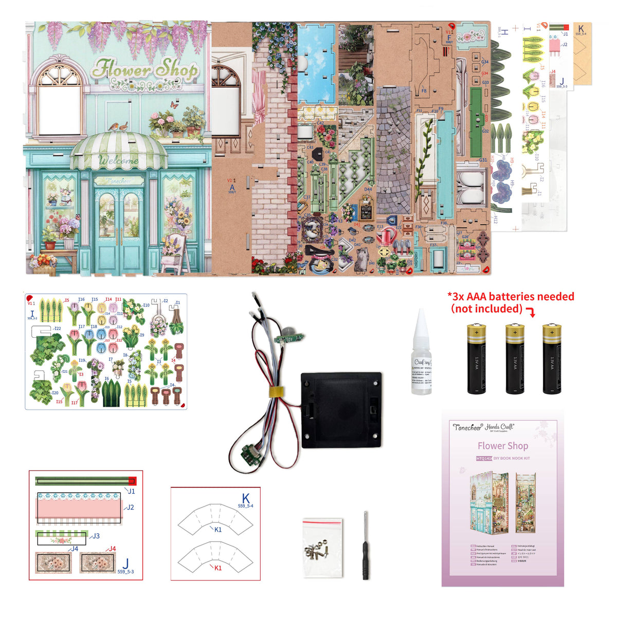 DIY Book Nook Kit: Flower Shop