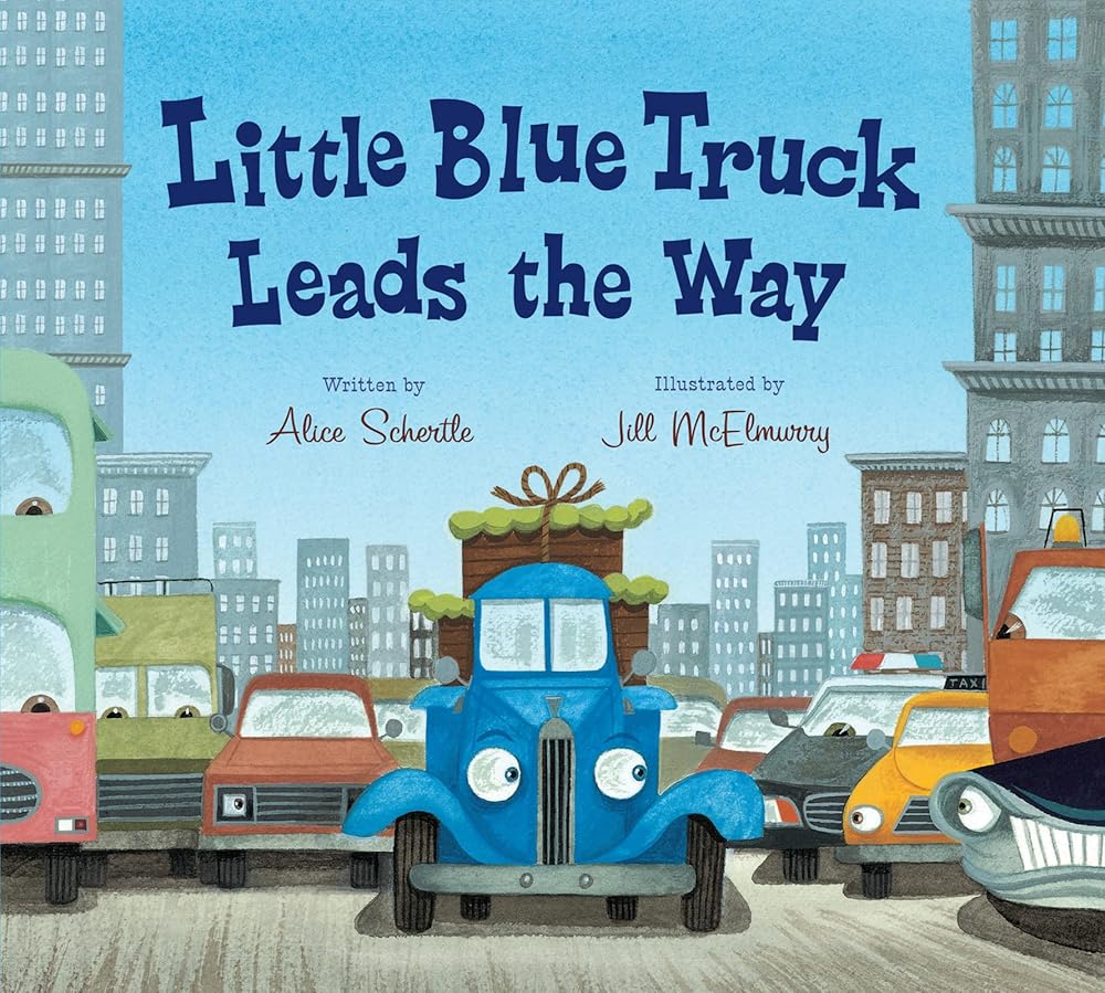 Little Blue Truck Leads the Way Padded Board Book cover image
