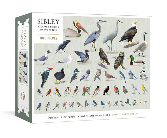 Sibley Backyard Birding Puzzle: 1000-Piece Jigsaw Puzzle with Portraits of Favorite North American Birds : Jigsaw Puzzles for Adults cover image