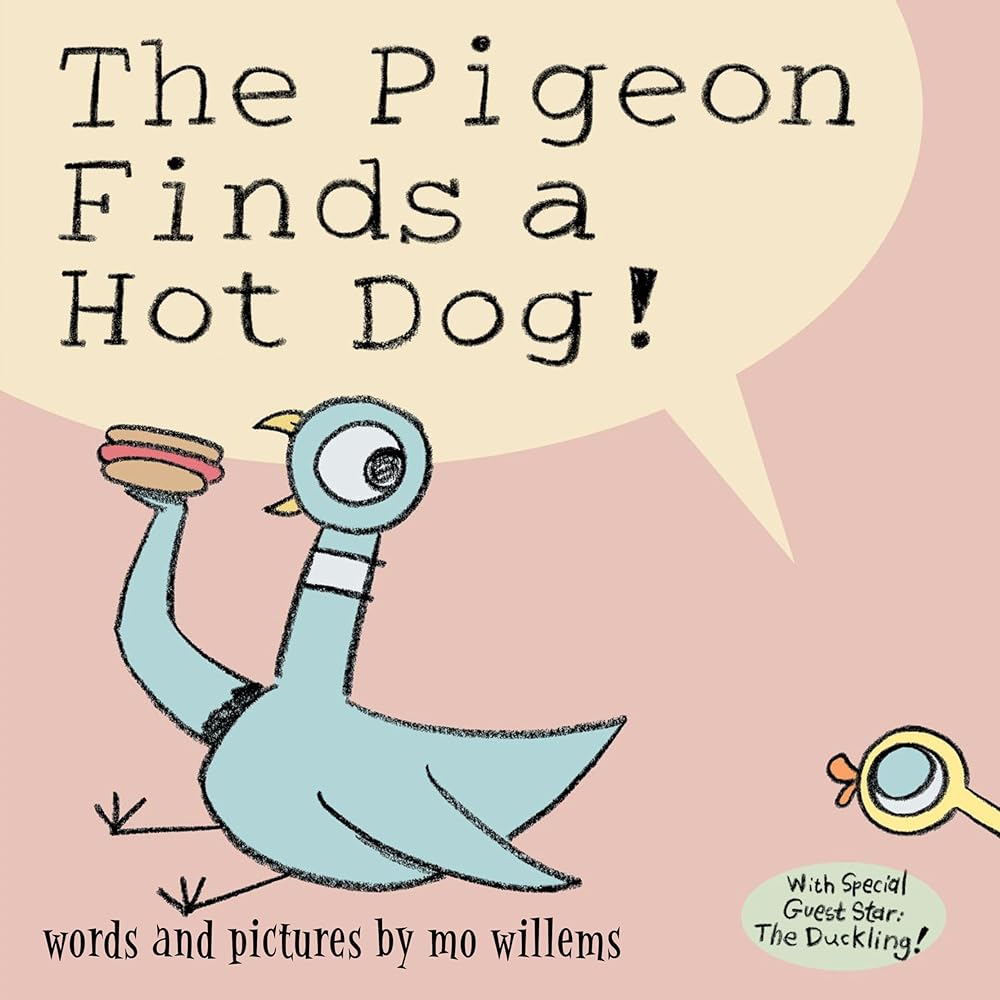 Pigeon Finds a Hot Dog!, The cover image