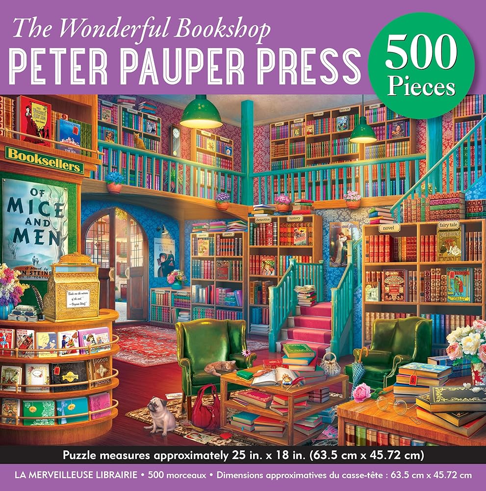 The Wonderful Bookshop 500-Piece Jigsaw Puzzle cover image
