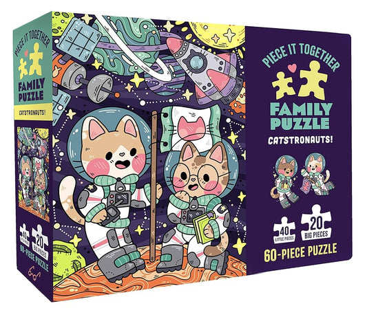 Chronicle Books Piece It Together Family Puzzle: Catstronauts!, 1 EA cover image