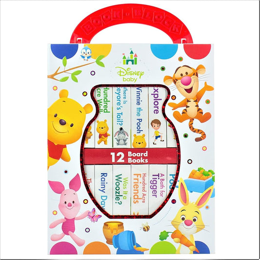 Disney Baby: Winnie the Pooh - My First Library - 12 Board Book Set - First Words, Counting, and More! - PI Kids cover image