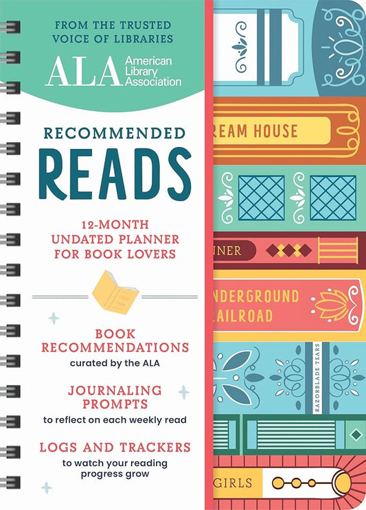 American Library Association Recommended Reads and Undated Planner: A 12-Month Book Log and Undated Planner with Weekly Reads, Book Trackers, and More! cover image