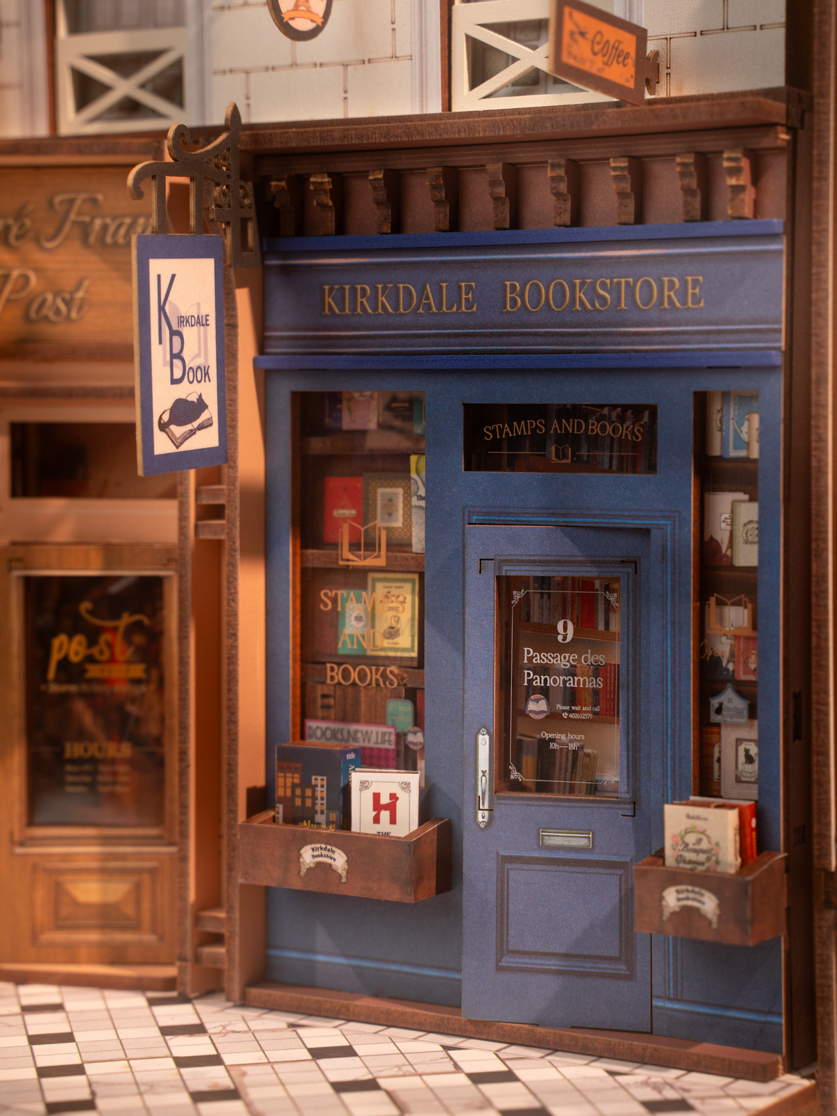 DIY Book Nook Kit: Paris Arcade Date with Dust Cover