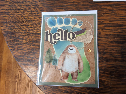 Bigfoot Hello Greeting Card
